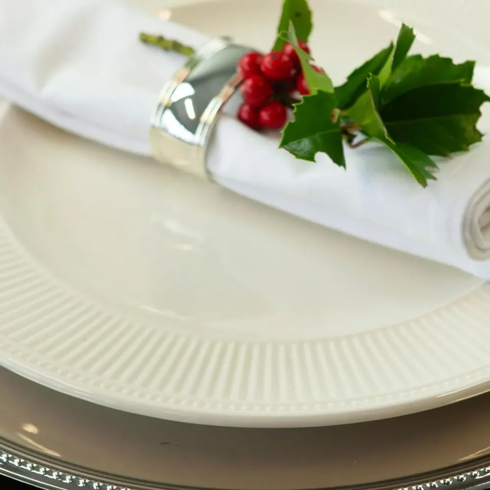 Set da 6 portatovaglioli acciaio inossidabile Oval Zilverstad