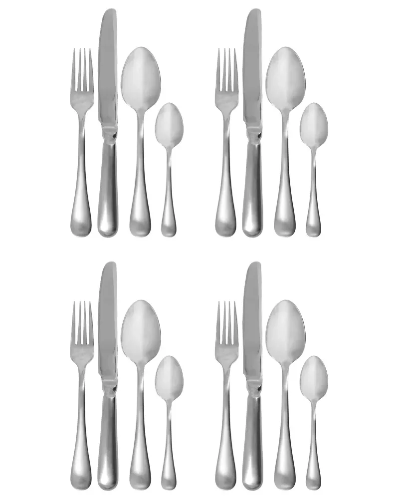 Set posate, HDBrush, finitura argento