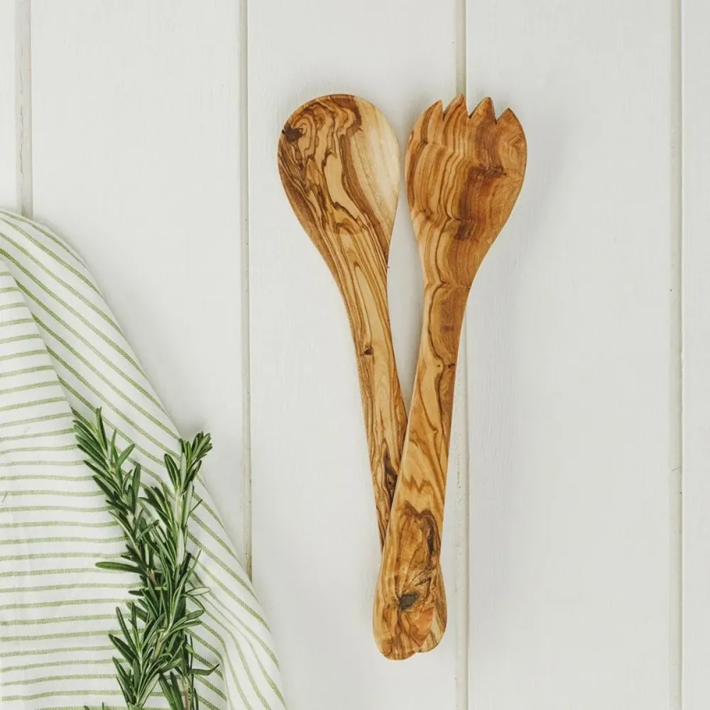 Set di 2 posate per insalata legno d’ulivo Selbrae
