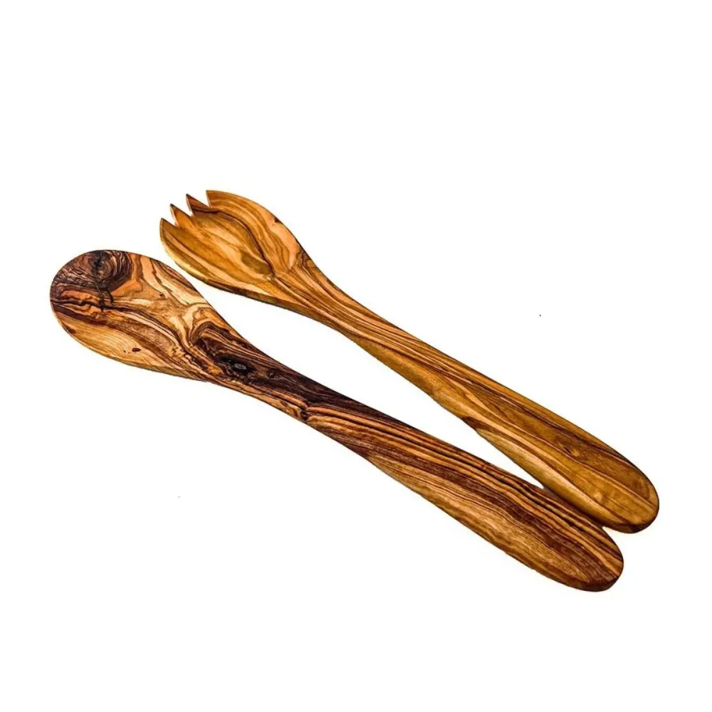 Set di 2 posate per insalata legno d’ulivo Selbrae