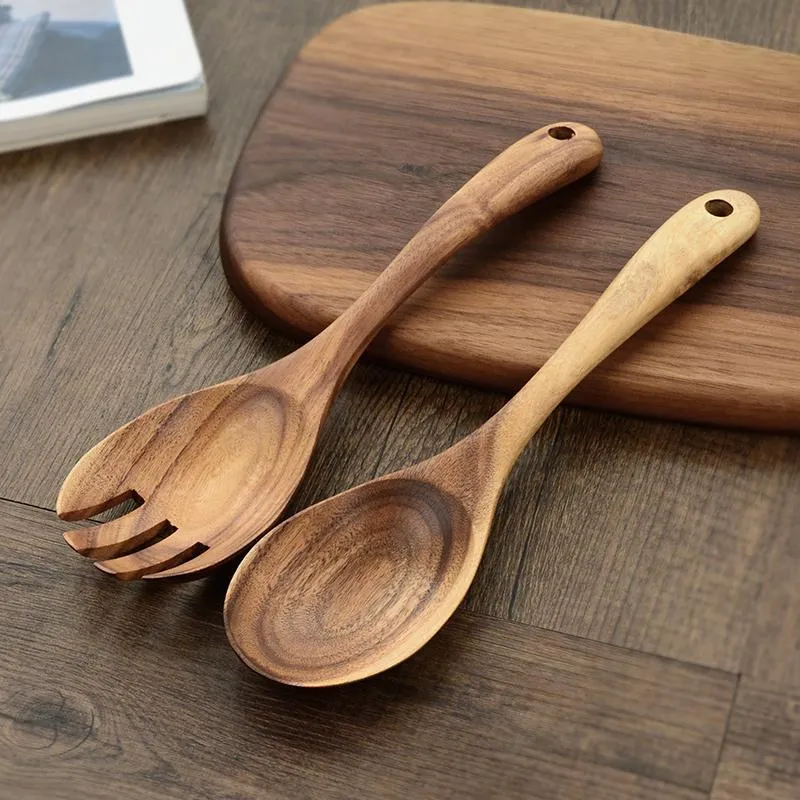Set di Posate per Insalata Legno 2 Pezzi