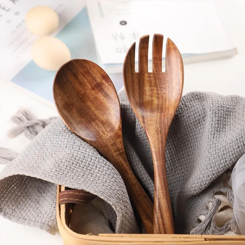 Set di Posate per Insalata Legno 2 Pezzi