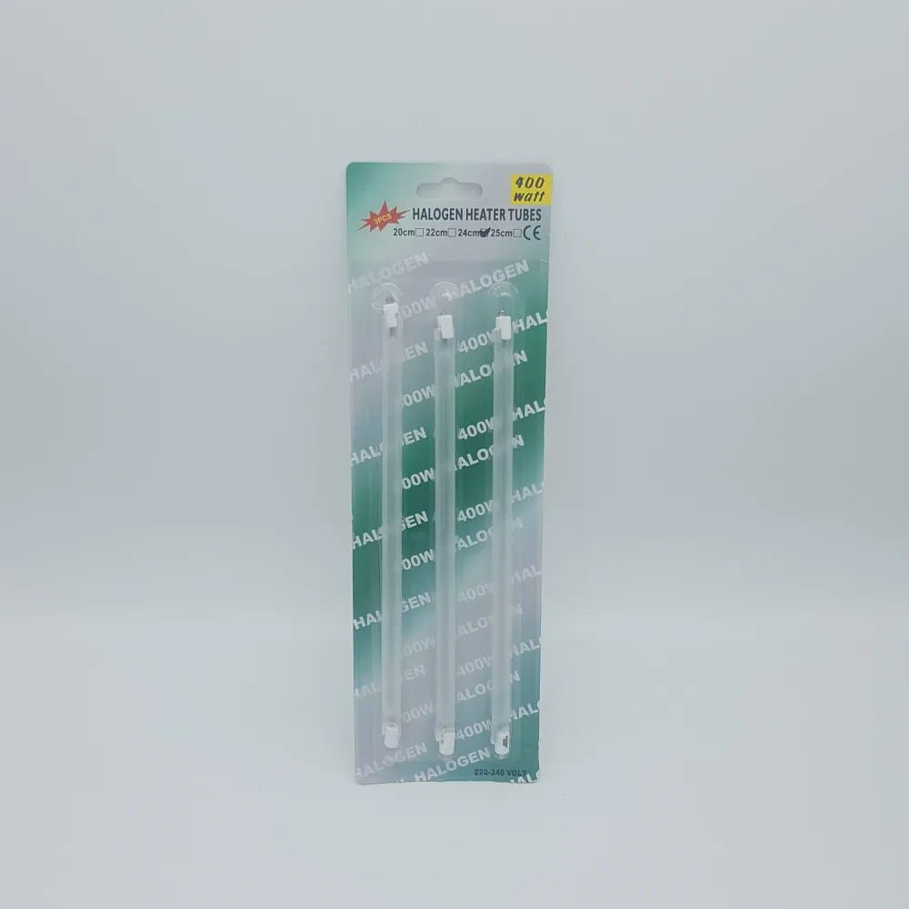 Set 3 resistenza tubo alogeno infrarosso 400w lungo 24cm Universale