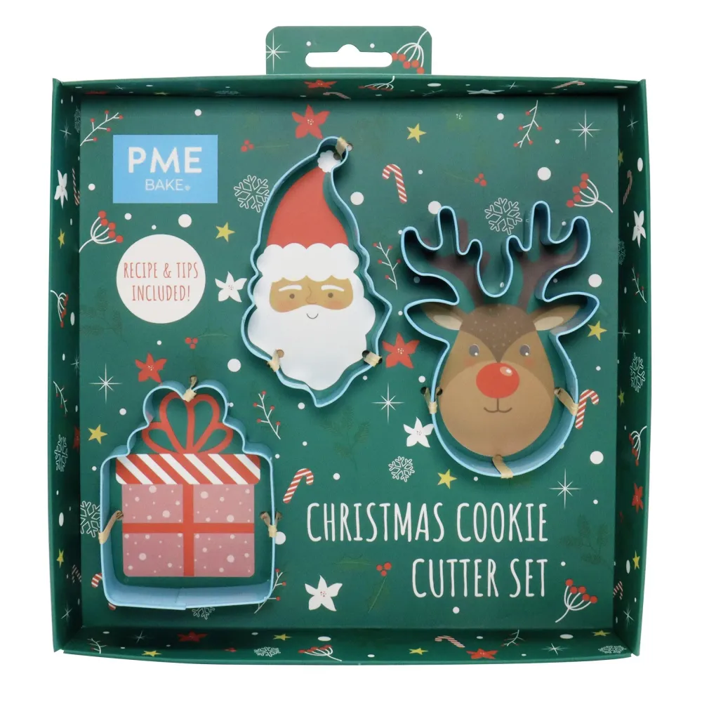 Set/ 3 Tagliabiscotti Babbo Natale