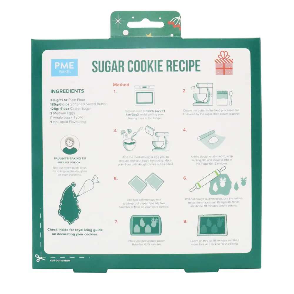 Set/ 3 Tagliabiscotti Babbo Natale