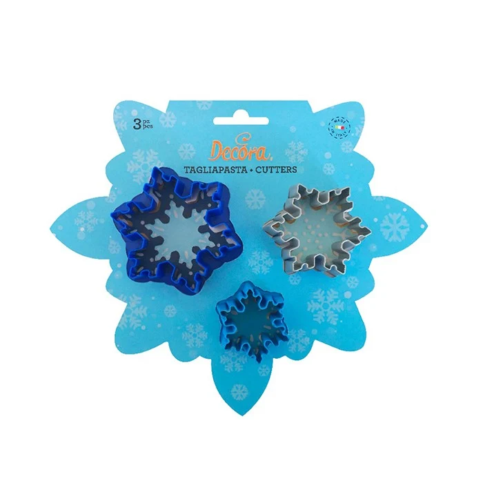 Set 3 tagliapasta frozen star plastica