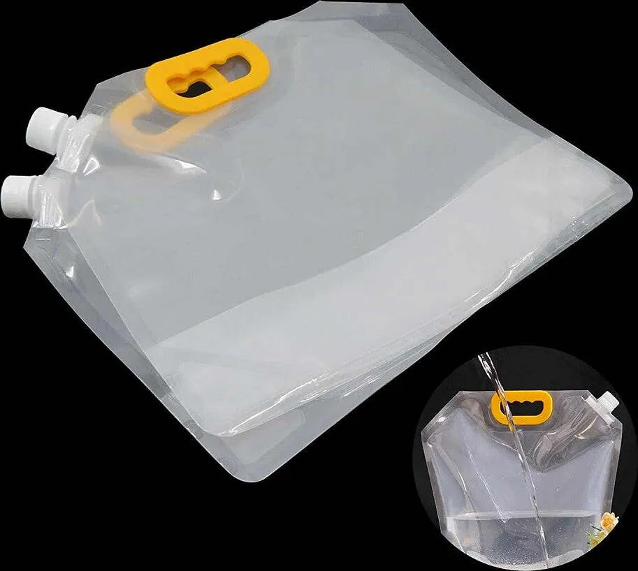 Set 2 Pz Taniche Pieghevoli Portatili Acqua Potabile 5l Borsa Contenitori Viaggi