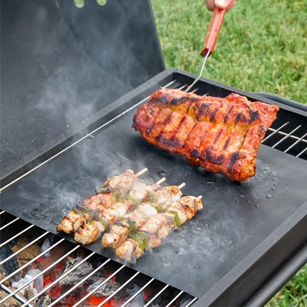 Set 6 Tappetini Antiaderenti BBQ 40x33 cm Riutilizzabili