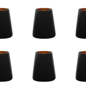 Set di 6 tazze Elements Power 380ml nero/bronzo