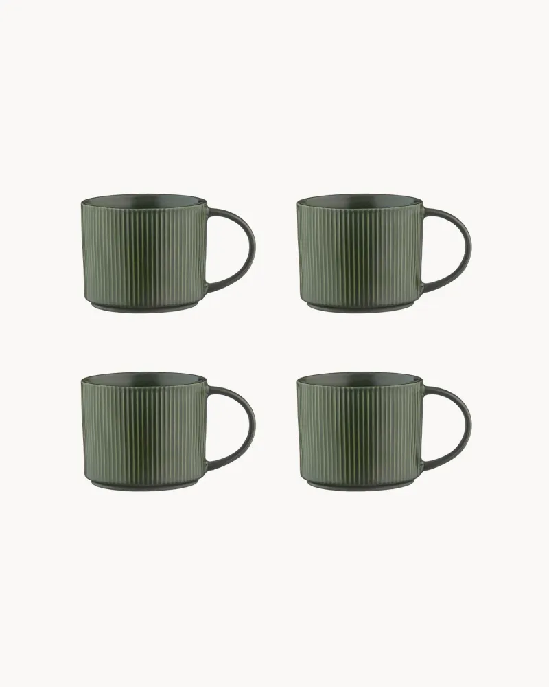 Set 4 tazze grès Scandi