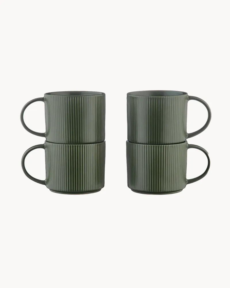 Set 4 tazze grès Scandi