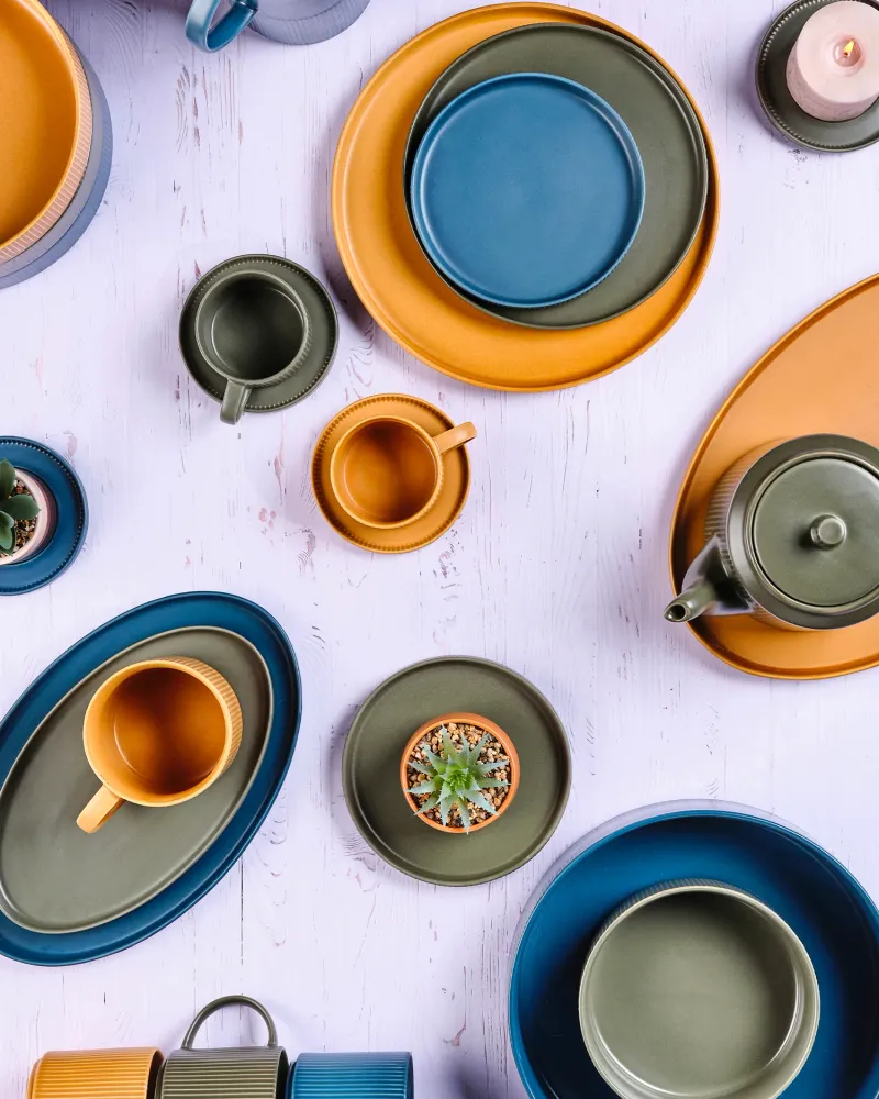 Set 4 tazze grès Scandi