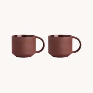 Set 2 tazze terracotta realizzate mano Yuka