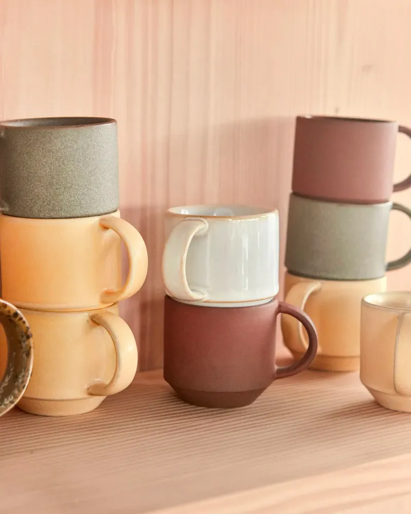 Set 2 tazze terracotta realizzate mano Yuka