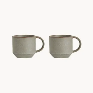 Set 2 tazze terracotta realizzate mano Yuka