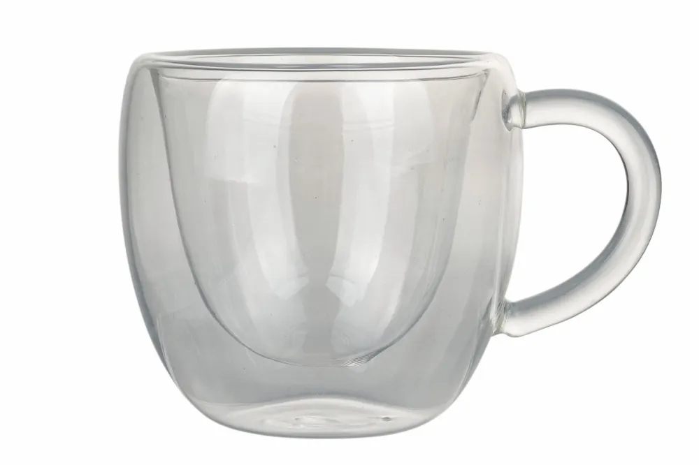 Set 4 Tazzine Caffè con Manico Vetro Incamiciato 90 ml Villa d'Este Home Tivoli Moka