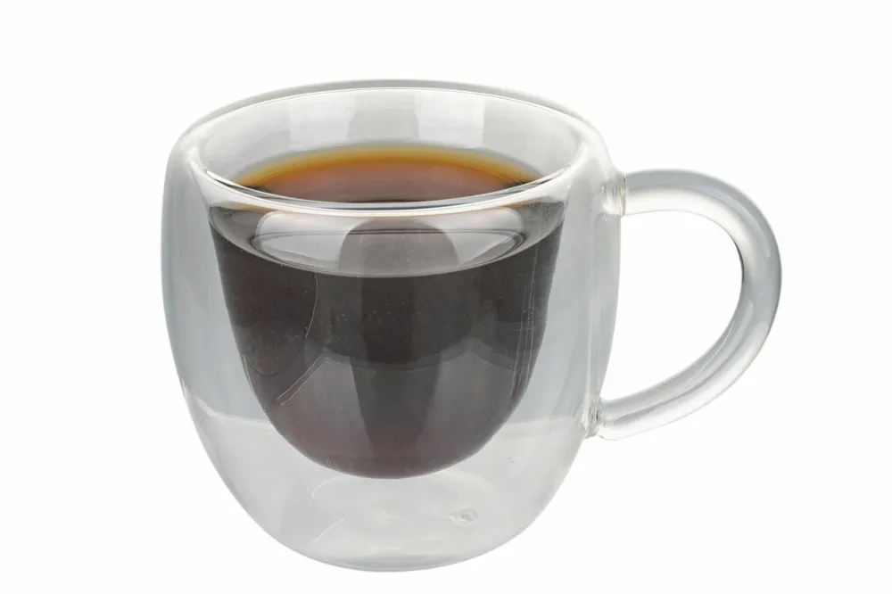 Set 4 Tazzine Caffè con Manico Vetro Incamiciato 90 ml Villa d'Este Home Tivoli Moka
