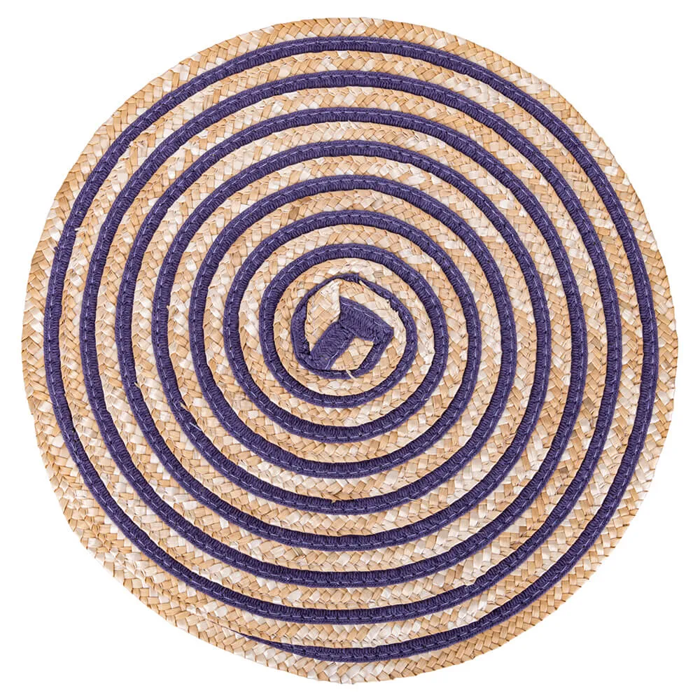 Set 6 Tovagliette Ø38 cm Paglia e Carta VdE Tivoli 1996 Spiral