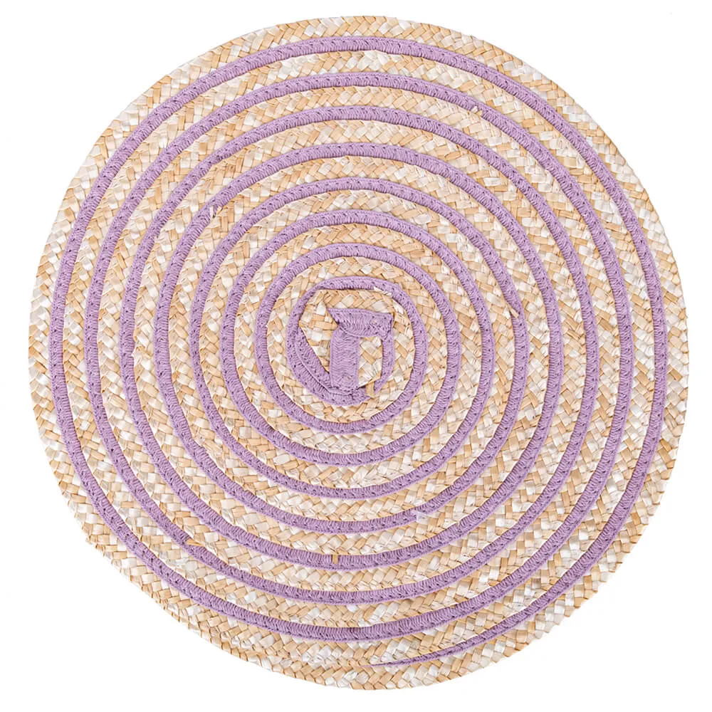 Set 6 Tovagliette Ø38 cm Paglia e Carta VdE Tivoli 1996 Spiral