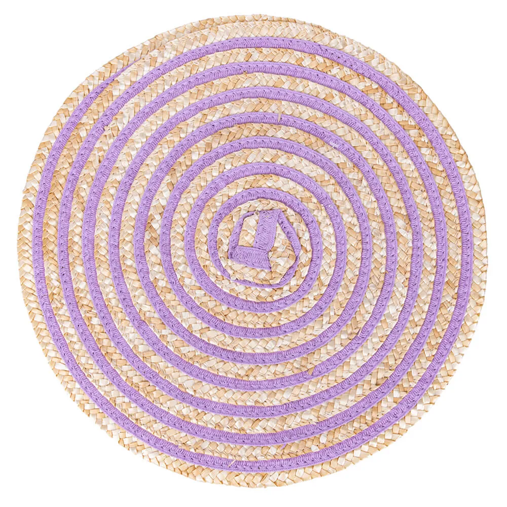 Set 6 Tovagliette Ø38 cm Paglia e Carta VdE Tivoli 1996 Spiral