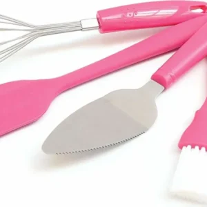 Set 4 Utensili plastica Rosa 29 x 12 x 12 cm 4 unità - Rosa