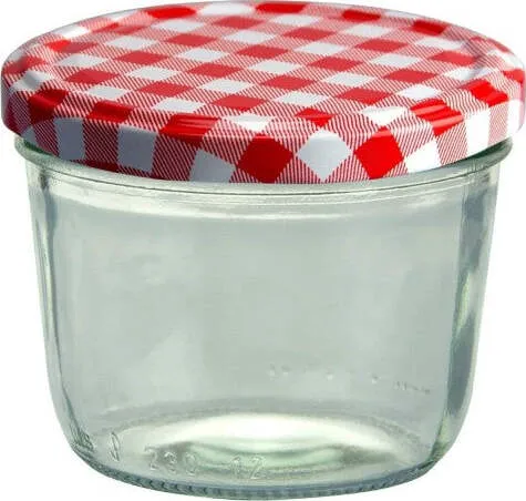 Set 4 Vasetti Vasetto Barattoli Vetro 140 Ml Conserve Coperchio Avvitabile