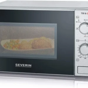 Severin MW7896 Forno Microonde con Grill 2 1, Acciaio Inox/Nero