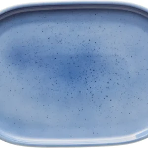 Shiro Blue Splash Platte Oval Coupé 30x19cm