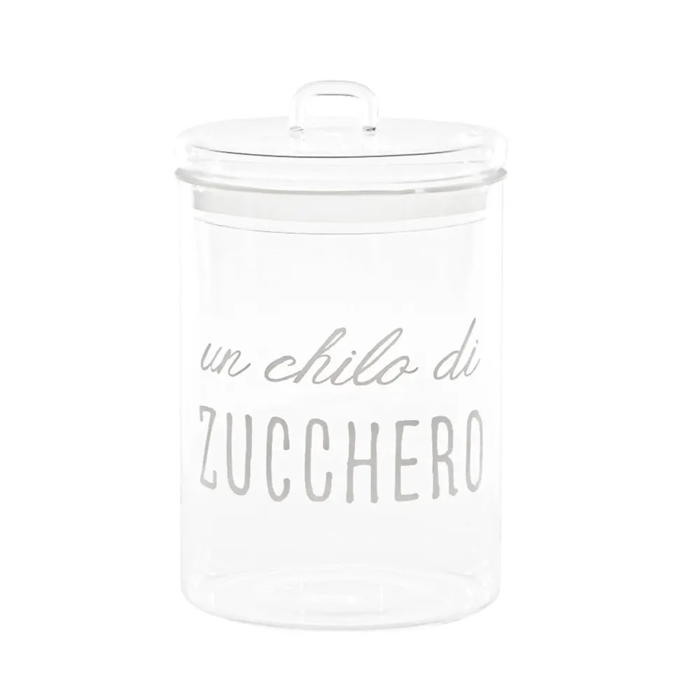 SIMPLE DAY Baratto Contenitore Zucchero Un Chilo di Zucchero 20x12cm Vetro