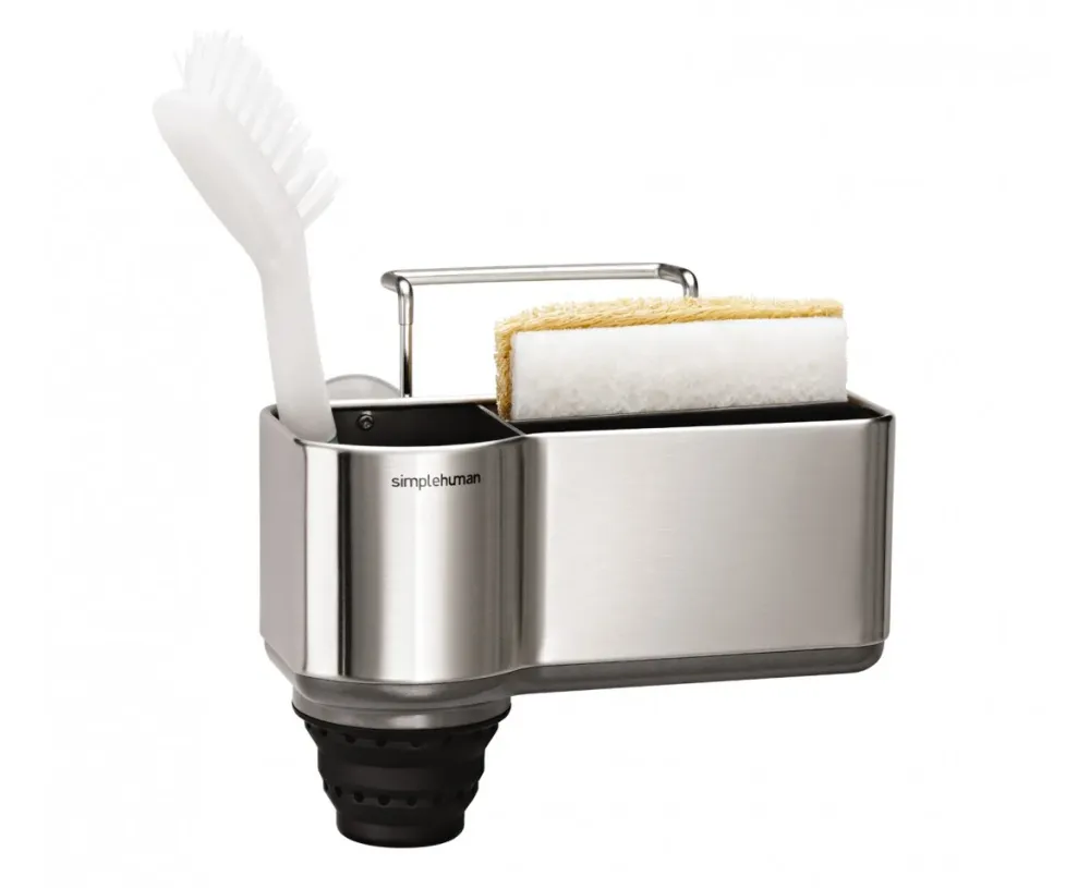 simplehuman Portautensili (da parete) 19,4 × 14,3 × 19,1 cm, acciaio inossidabile, argento