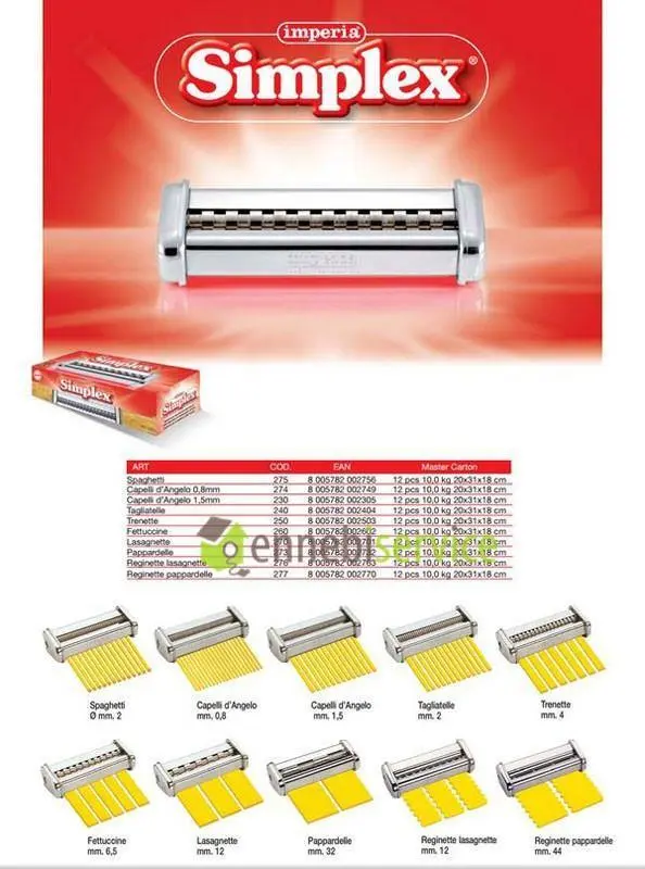 Simplex accessorio pappardelle 32mm Imperia
