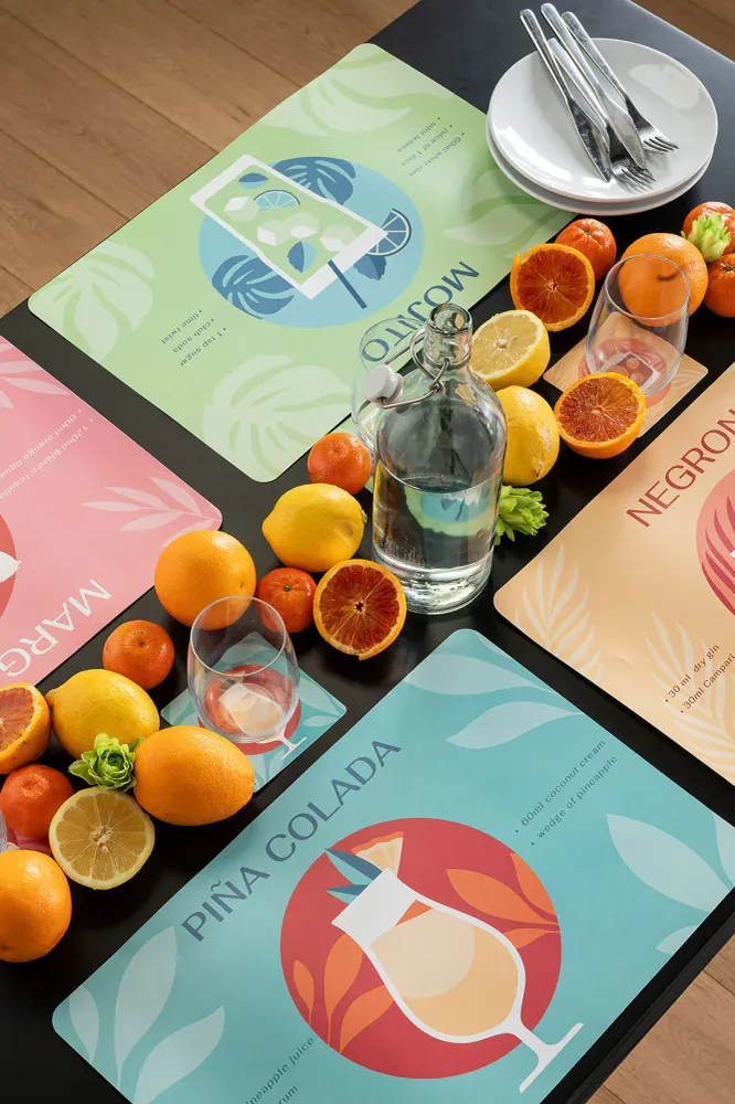 Sit Set 4 Tovagliette e 4 Sottobicchieri Shades