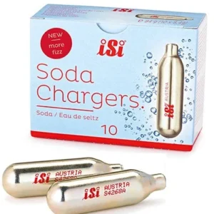 Soda Chargers - 10 capsule di soda, per acqua gassata, 84 g (confezione da 4)