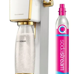 SodaStream Art Gasatore d'acqua – incl. 1 bottiglia (plastica), cilindro CO₂ (60 l), bianco