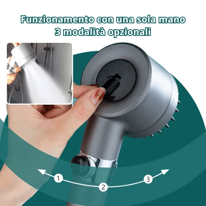 🔥 Soffione doccia 4 1 con massaggiante tedesco ad alta pressione con filtro dell'acqua.