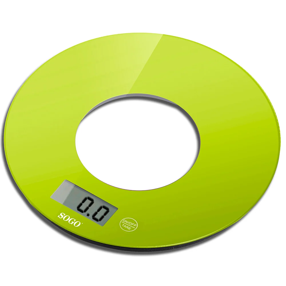 SOGO Bilancia elettronica vetro colorato verde