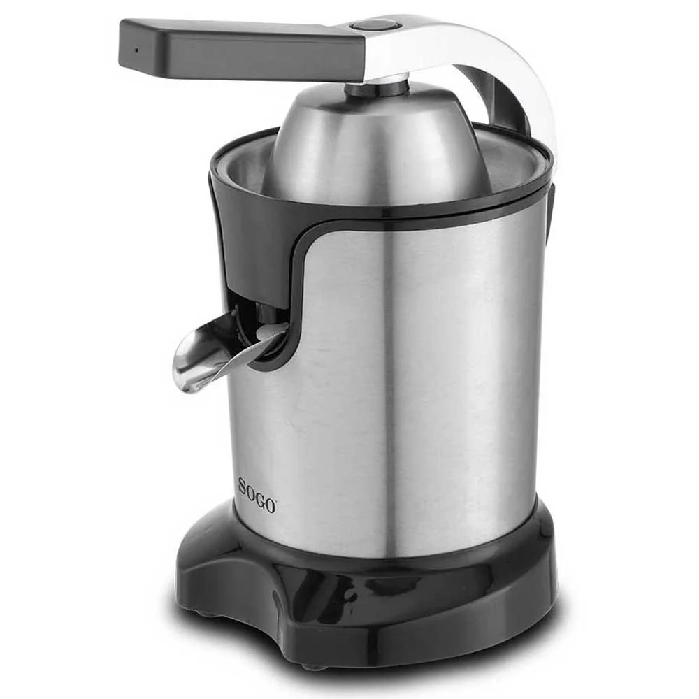 SOGO Spremiagrumi con manico pressione 2 coni / 600W / 0,55L / acciaio inox