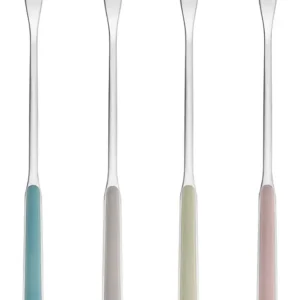 Sola Forchette per fonduta Gallery – set da 4, acciaio inossidabile, manico plastica, multicolore, per fonduta al formaggio