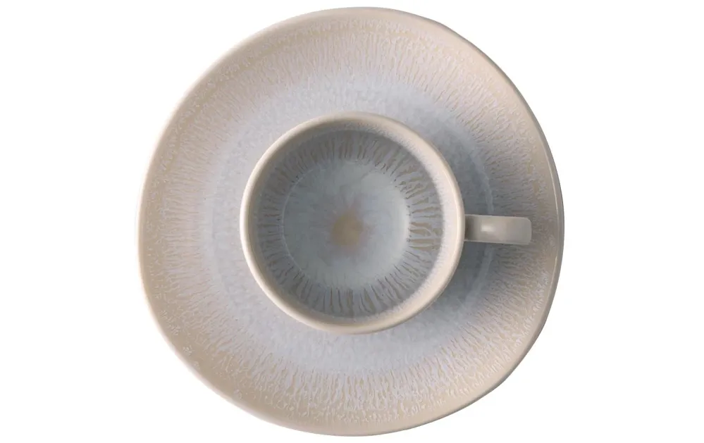 Sola Tazzina da espresso Lunasol – 90 ml, Ø 12,5 cm, gres, grigio chiaro, lavabile lavastoviglie, adatta al microonde