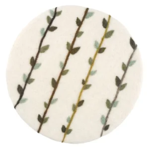 Sottobicchiere CILIO Lana Edera bianco verde ø 21 cm