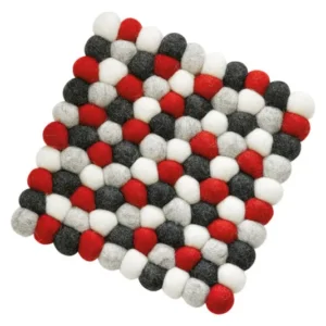 Sottobicchiere CILIO Lana Rosso lana di pecora 21x21cm