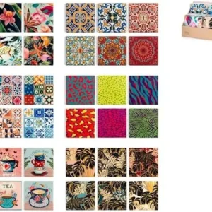 Sottobicchiere singolo ceramica decoratoH&H