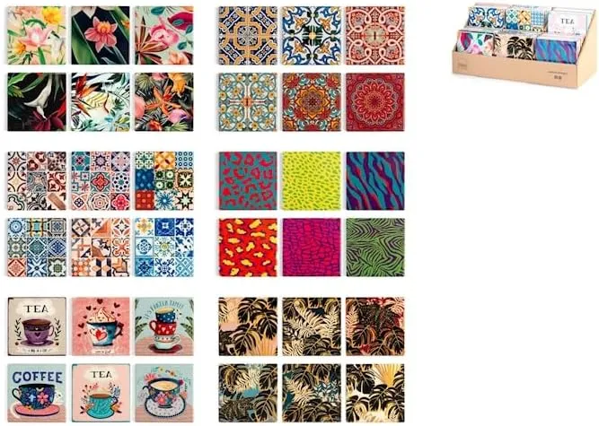 Sottobicchiere singolo ceramica decoratoH&H