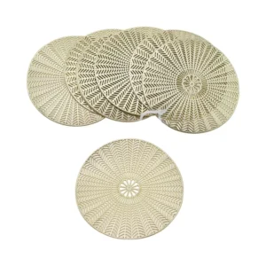 Sottobicchieri 10cm set da 6 sottobicchieri - oro