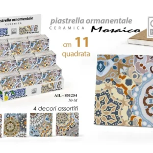 Sottopentola piastrella disegno mosaico 11cm