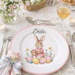 Sottopiatto Pasquale Decorativo Ø 33 cm Plastica Clayre & eef