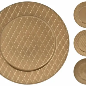 Sottopiatto plastica 33cm oro opaco