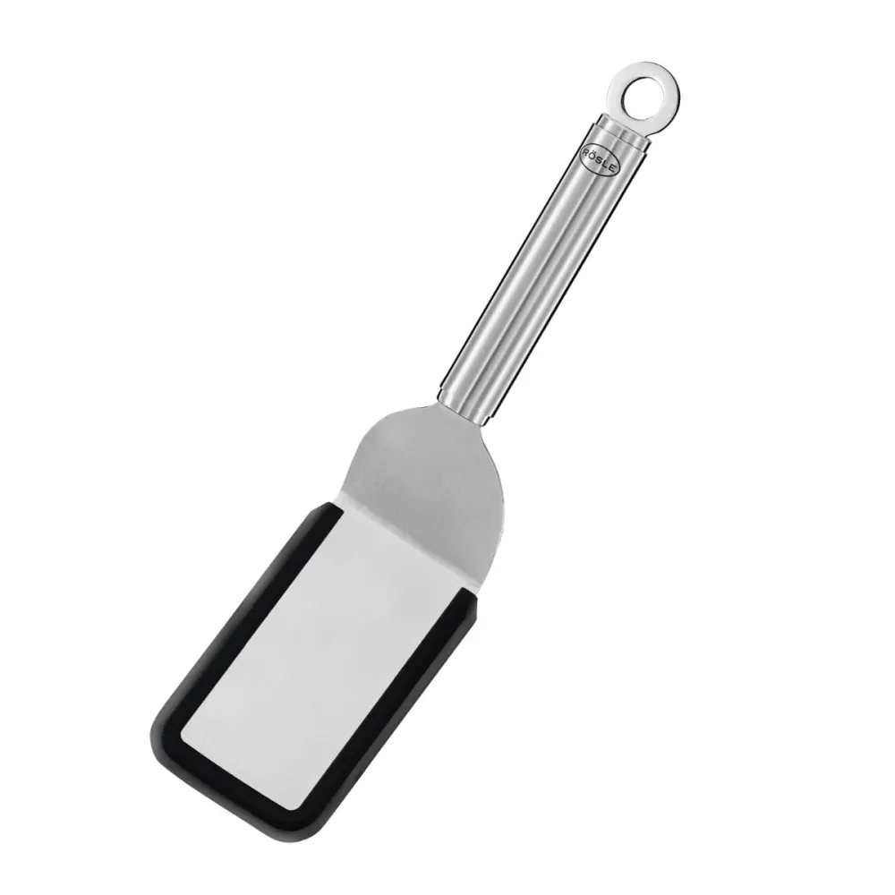 Spatola angolata acciaio inox con bordi silicone Rösle