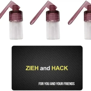 3 x Spender con cucchiaio pieghevole – chiaro incluso `Zieh and Hack`-carta