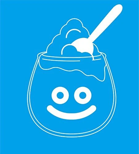 SQUARE ENIX Dragon Quest Smile Slime Fluctuating Glass 300ml Blue